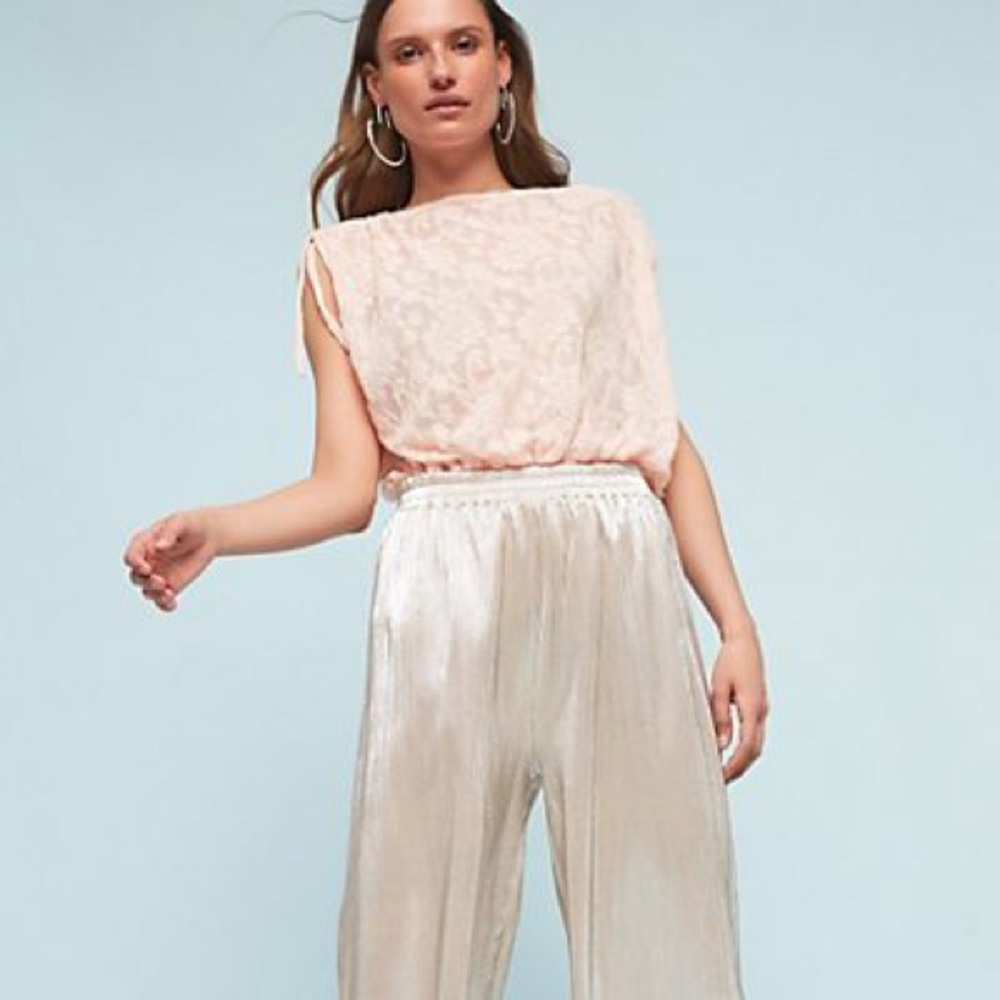 Anthropologie Deletta Loretta Banded Hem Top